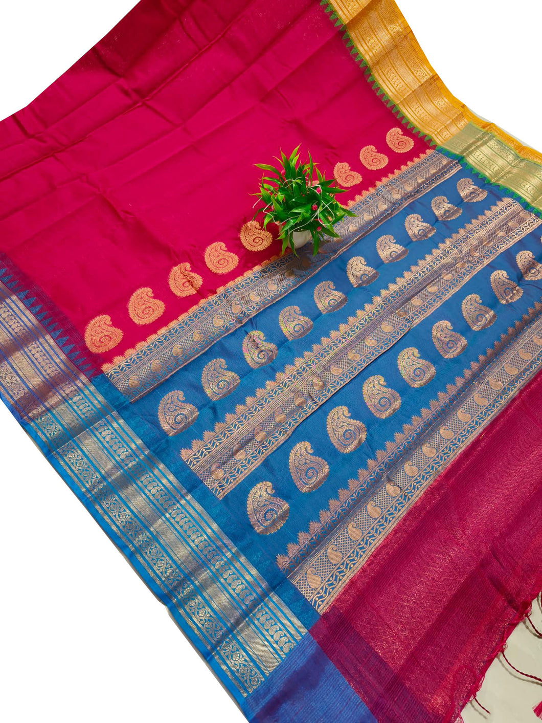 Soft Kota Gadwal Saree with Double side Border