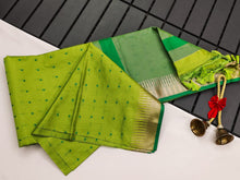 Load image into Gallery viewer, Tussar Silk Saree with Bandini Style Butti Weave
