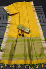 Load image into Gallery viewer, Tussar Silk Saree with Bandini Style Butti Weave

