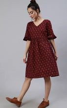 Load image into Gallery viewer, Cotton Gathered Dress
