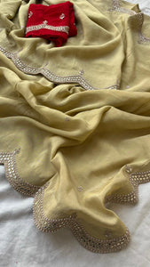 Pure Cosmo Silk Saree with Crepe Silk Blouse