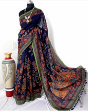 Load image into Gallery viewer, Linen Digital Print Saree
