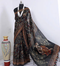 Load image into Gallery viewer, Linen Digital Print Saree

