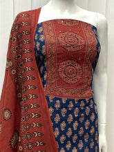 Load image into Gallery viewer, Unstitched Pure Cotton Salwar Material with Ajrakh Print
