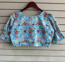 Load image into Gallery viewer, Floral Printed Cotton Hakoba Readymade Blouse
