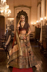 Semi Stitched Rajwadi Silk Lehenga