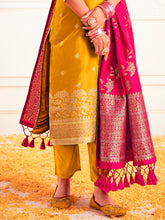 Load image into Gallery viewer, Unstitched Jacquard Salwar Material
