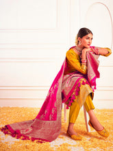 Load image into Gallery viewer, Unstitched Jacquard Salwar Material
