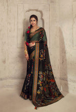 Load image into Gallery viewer, Pure Onyx Brasso Saree
