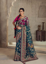 Load image into Gallery viewer, Pure Onyx Brasso Saree with Gorgeous Blouse
