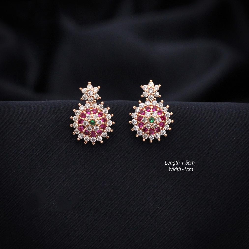 2 Carat Round Shape Flower Ruby & Diamond Halo Stud Earrings in 14K Rose  Gold (2.20 g), by SuperJeweler - Yahoo Shopping