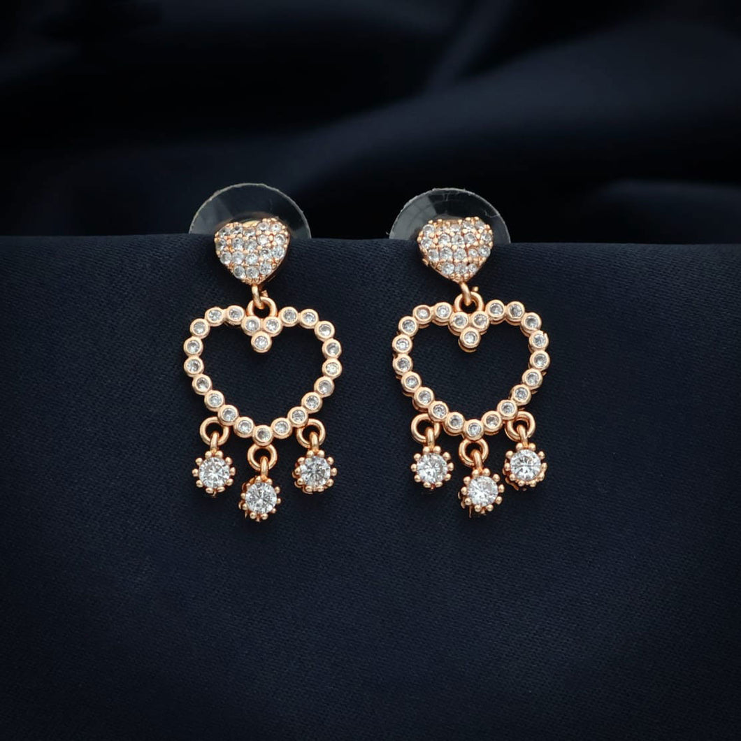 Buy quality 18kt Rose gold earrings pendants set in Ahmedabad