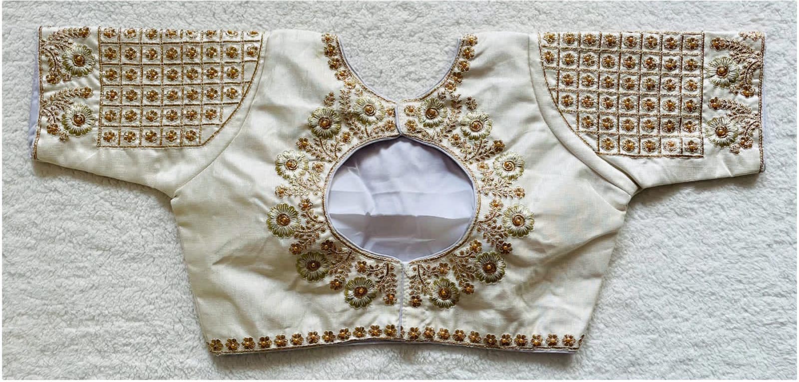 designer heavy milan silk blouse