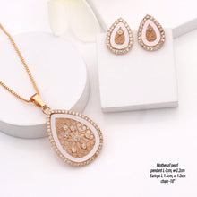 Load image into Gallery viewer, Long Neckpiece with Pendant and Matching Earring
