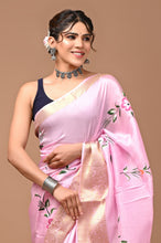 Load image into Gallery viewer, Pure Modal Silk Saree with Hand Block Print
