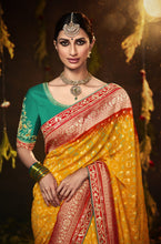 Load image into Gallery viewer, Pure Georgette Silk Saree with Embroidered Blouse
