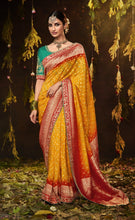 Load image into Gallery viewer, Pure Georgette Silk Saree with Embroidered Blouse
