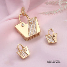 Load image into Gallery viewer, Handbag Design Pendant with Matching Earring
