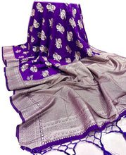 Load image into Gallery viewer, Soft Khadi Crepe Silk Saree with Blouse
