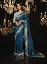 Load image into Gallery viewer, Pure Soft Embroidered Dola Silk Saree

