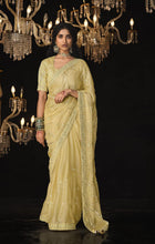 Load image into Gallery viewer, Pure Soft Embroidered Dola Silk Saree
