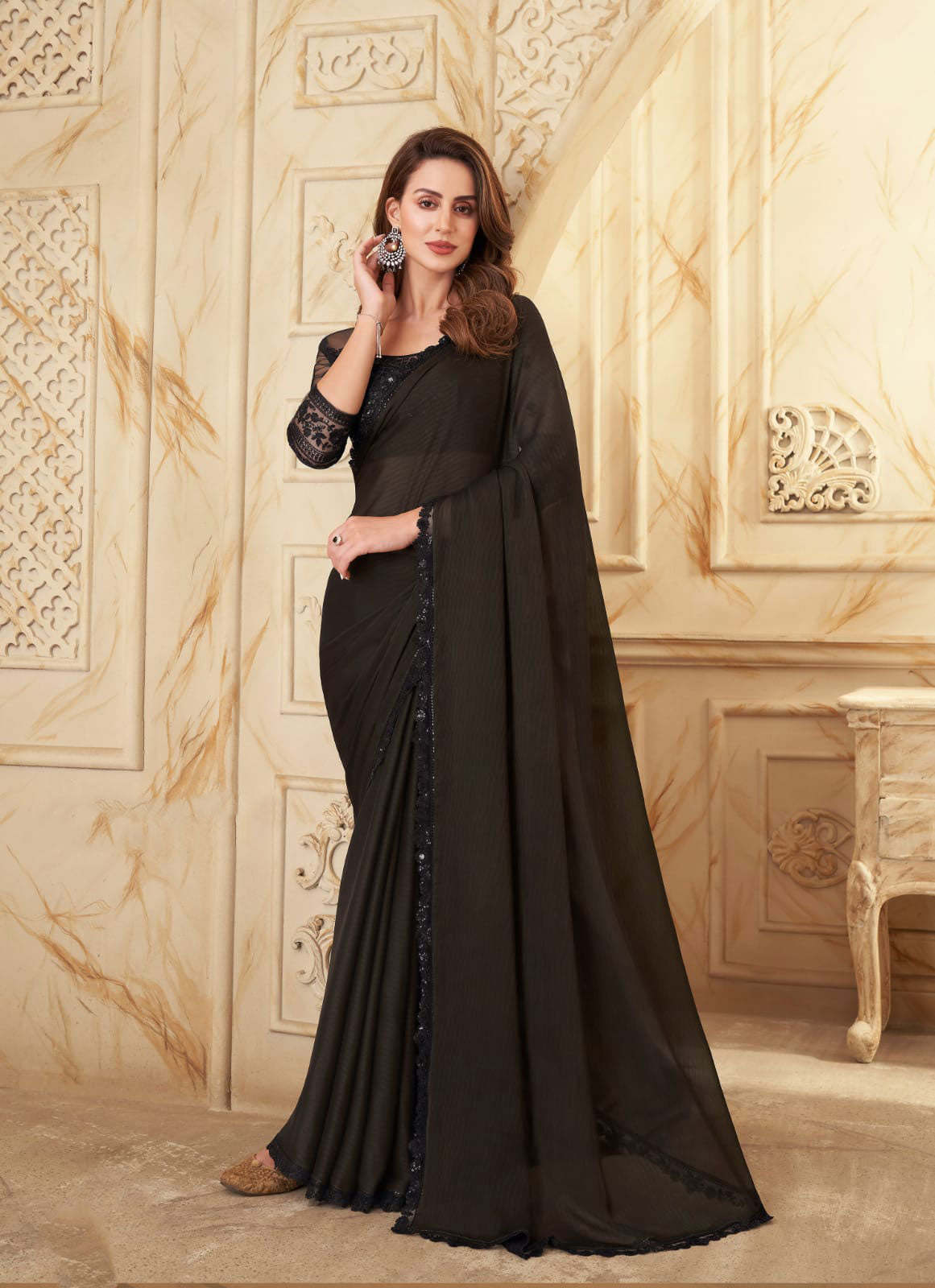 Black Saree - Black Designer Sarees Online @ Best Price | Myntra