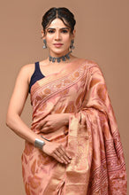 Load image into Gallery viewer, Hand Block Printed Pure Modal Sola Silk Saree
