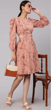 Load image into Gallery viewer, Peach Cotton Short Dress
