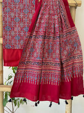 Load image into Gallery viewer, Pure Cotton  Satin Ajrakh Printed Salwar Material
