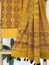 Load image into Gallery viewer, Unstitched Ajrakh Printed Cotton Satin Salwar Material
