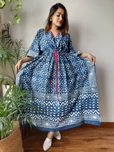Load image into Gallery viewer, Cotton Kaftan with Hand Block Print
