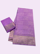 Load image into Gallery viewer, Pure Soft Silk Khadi Georgette Saree with matching Blouse
