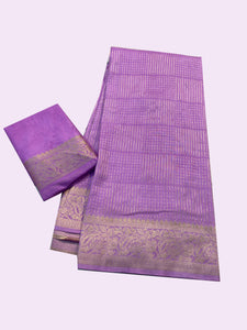 Pure Soft Silk Khadi Georgette Saree with matching Blouse