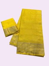 Load image into Gallery viewer, Pure Soft Silk Khadi Georgette Saree with matching Blouse
