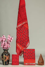 Load image into Gallery viewer, Pure Maheshwari Silk Salwar Material with Maheshwari Silk Dupatta
