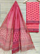 Load image into Gallery viewer, Unstitched Cotton Salwar Material with Kota Doriya Dupatta
