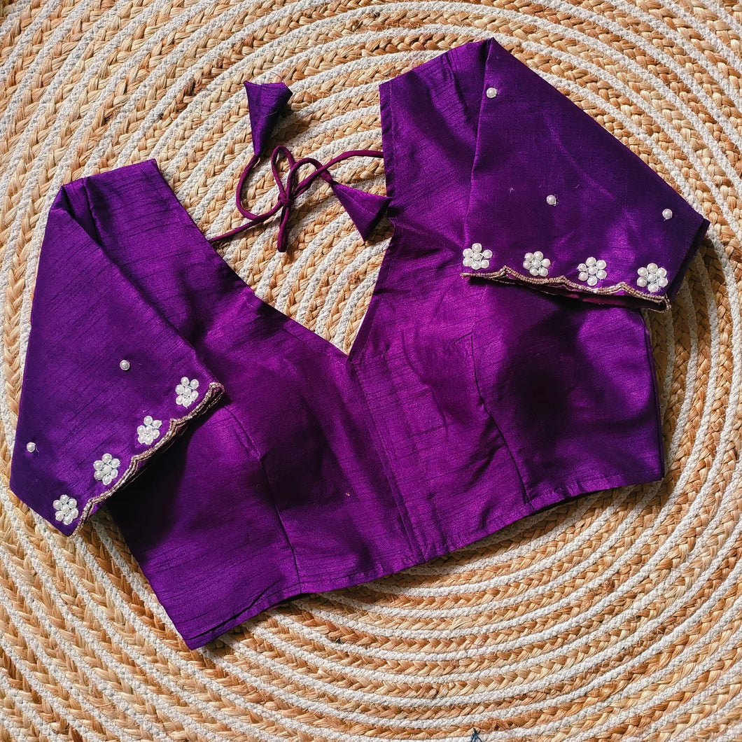 Beautiful Handcrafted Assami Silk Readymade Blouse