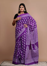 Load image into Gallery viewer, Cotton Hand Block Printed Saree
