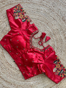 Red Special Assamis Readymade Blouse