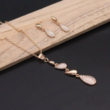 Load image into Gallery viewer, Chain with Stone Studded  Pendant and Earring
