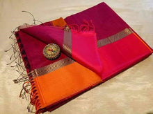 Load image into Gallery viewer, Gorgeous Maheshwari silk cotton saree
