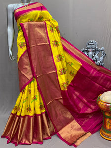 Pochampally Partywear Pure Ikkat Silk Saree