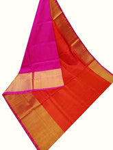 Load image into Gallery viewer, Pure Uppada Silk Saree With Contrast Blouse

