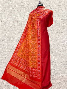 Banarasi Silk Salwar Material with Printed Dupatta