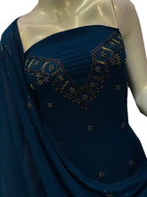 Load image into Gallery viewer, Unstitched Georgette Salwar with Embroidered Neckline
