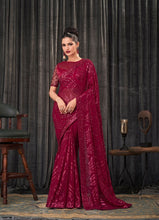 Load image into Gallery viewer, Designer Georgette Saree With Heavy Embroidery
