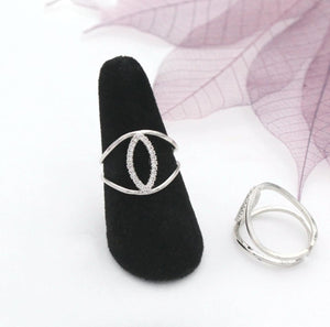 Adjustable Stone Studded Finger Ring