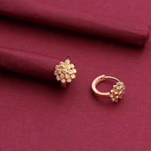 Load image into Gallery viewer, Beautiful Stone Studded Huggie style Earring
