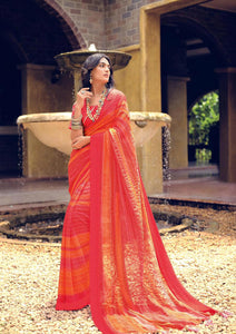 Heavy Georgette Saree with Jacquard Border