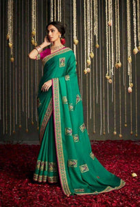 Green Silk Weaving Saree With Designer Blouse